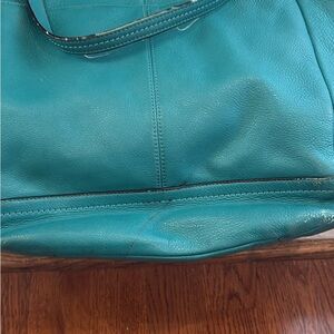 Coach Turquoise Leather Shoulder Bag